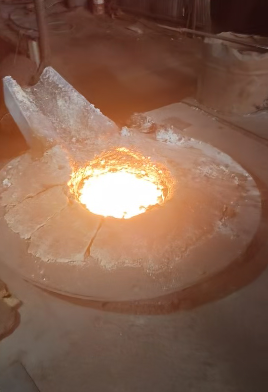 Ductile iron melting furnace at XA-CAST factory